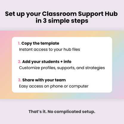 Classroom Support Hub | Simplify Student Support + Team Communication Kate in Bloom